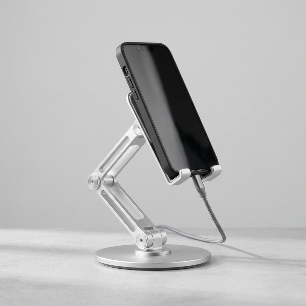 Adjustable Aluminum Desk Phone Stand